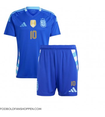 Argentina Lionel Messi #10 Udebanetrøje Børn Copa America 2024 Kortærmet (+ Korte bukser)
